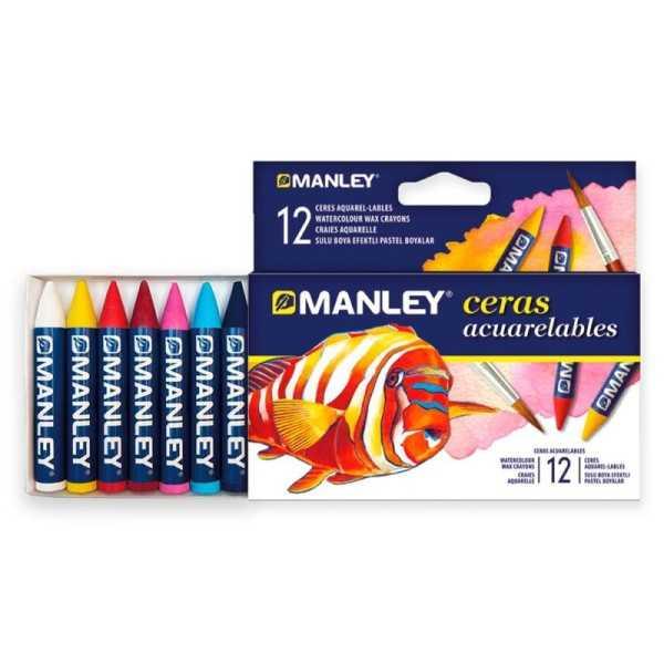 CAJA CERAS ACUARELABLES MANLEY