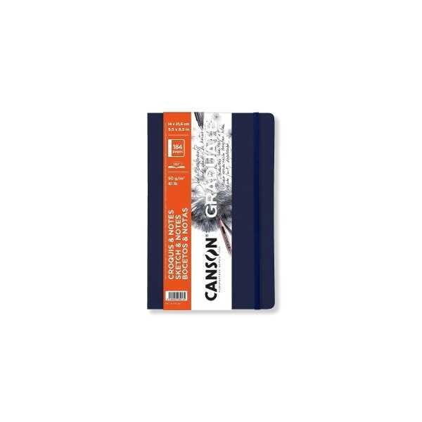 Canson Graduate Sketch Book 90gr. Tapa Blanda Azul Oscuro