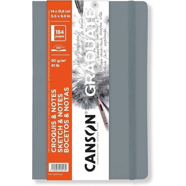 Canson Graduate Sketch Book 90gr. Tapa Blanda Gris Claro