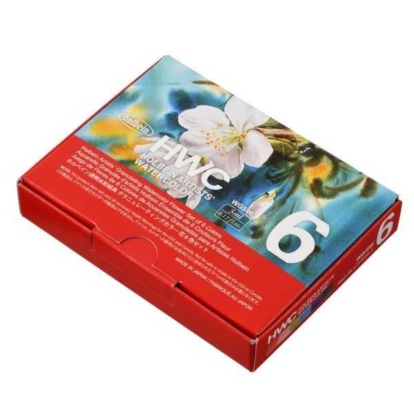 HOLBEIN Set de Acuarela 6 Colores Granulados 5ml. FLORAL