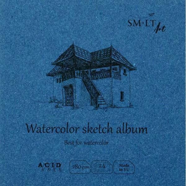SM·LT Álbum Cosido Apertura 180º ACUARELA 14x14cm. 280gr. 24 Hojas