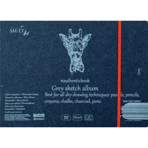 SM·LT Cuaderno DIBUJO GRIS 17,6x24,5cm. 180gr.