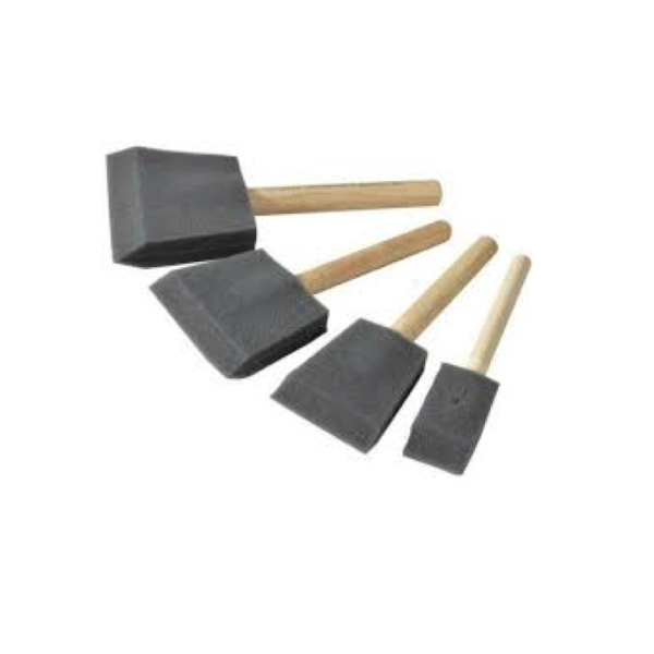 Set 4 Pinceles Espuma Planos  Art Creation