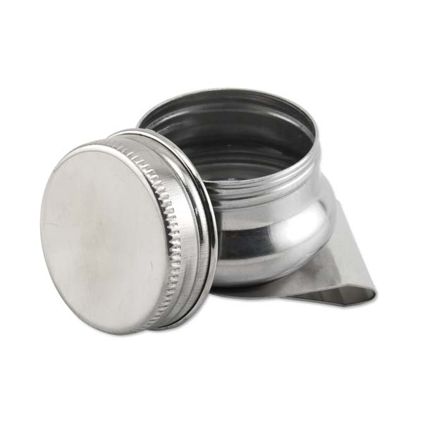 Aceitera de Metal para Paleta – Con Tapa, 40 mm de Diámetro
