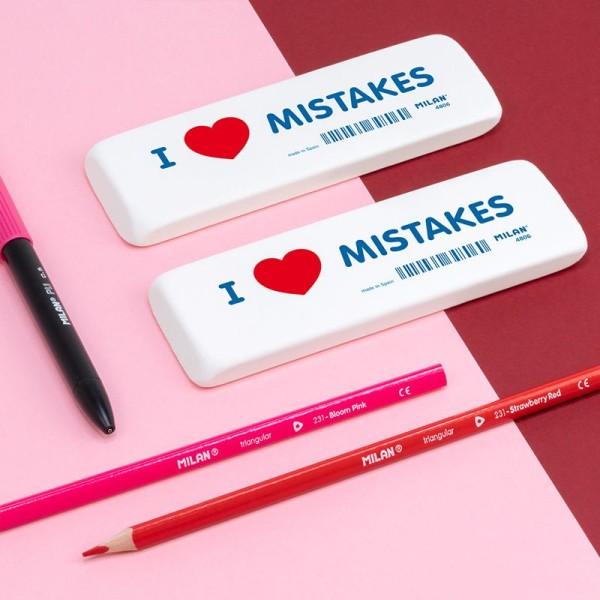 Goma de Borrar MILAN 4806 "I LOVE MISTAKES"