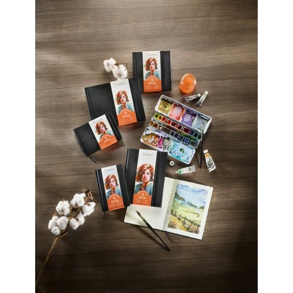HAHNEMÜHLE WATERCOLOUR BOOK DECKLE EDGE 100% ALGODÓN 250 G