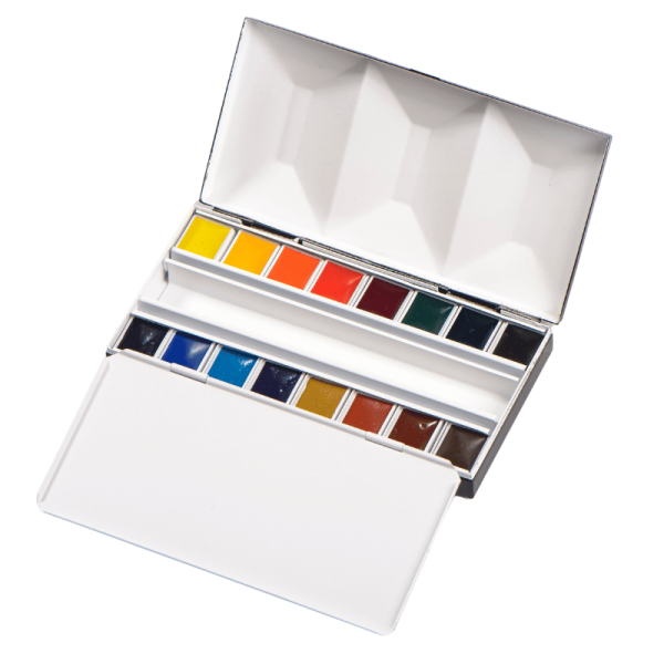 Blockx Artists’ Watercolour Jewel Metal Box 16 Medio Godets