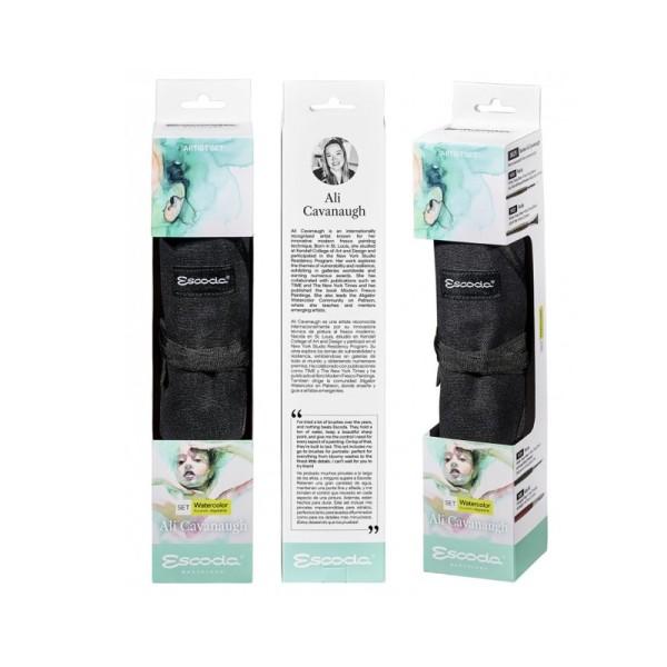 ESCODA ALI CAVANAUGH PORTAPINCELES. 6 pinceles serie 8625-1