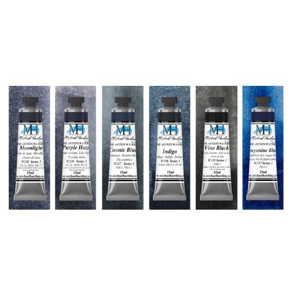 Set Acuarela Michael Harding 6 Tubos 15ml. Nocturne Set