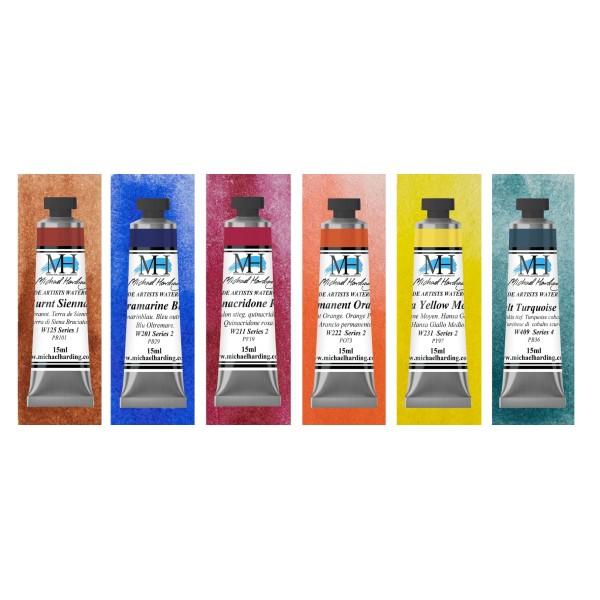 Set Acuarela Michael Harding 6 Tubos 15ml. On The Move Set