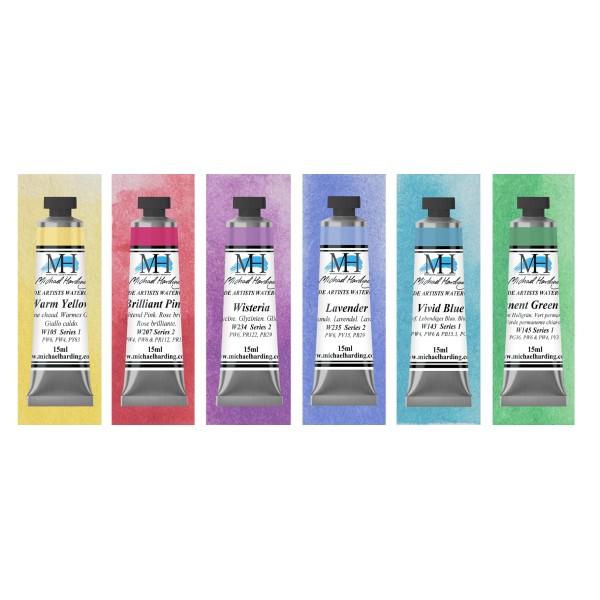 Set Acuarela Michael Harding 6 Tubos 15ml. Pastel Selection Set