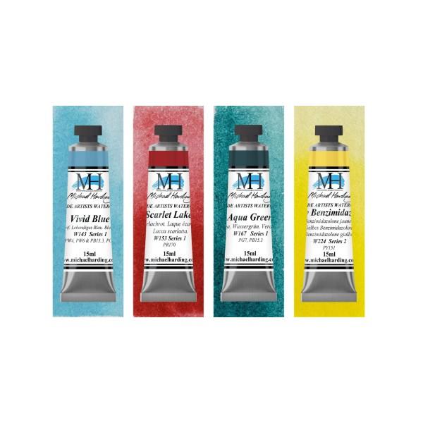 Set Acuarela Michael Harding 4 Tubos 15ml. Introductory Set