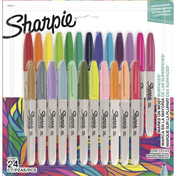 Set 24 Rotuladores Sharpie Fine Point