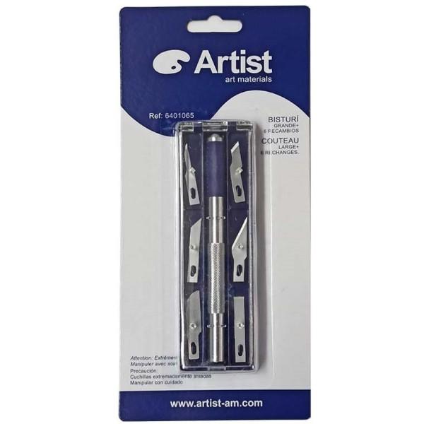 Set 6 Cuchillas Cutter Artist – Bisturí de Precisión con Recambios Intercambiables