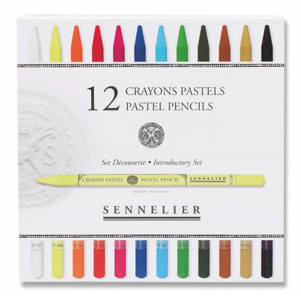 Sennelier – Lápiz Pastel Extra Pigmentado Set de 12 Colores Surtidos