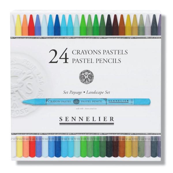 Sennelier – Lápiz Pastel Extra Pigmentado Set de 24 Colores Paisaje