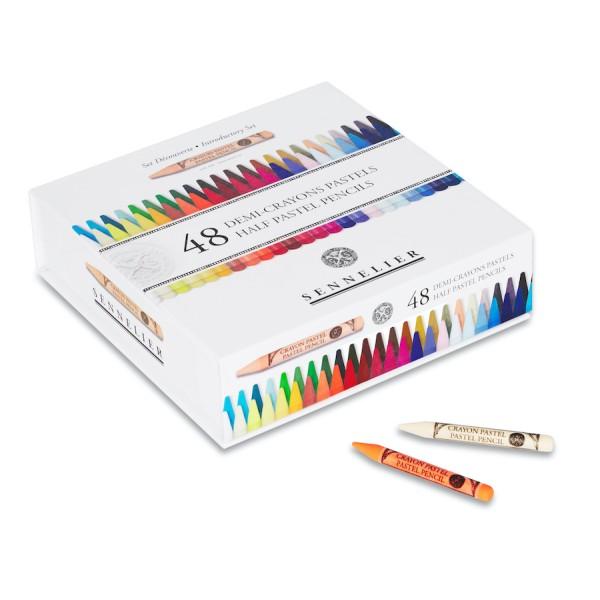Sennelier – Lápiz Pastel Extra Pigmentado Set de 48 MEDIOS Colores Surtidos