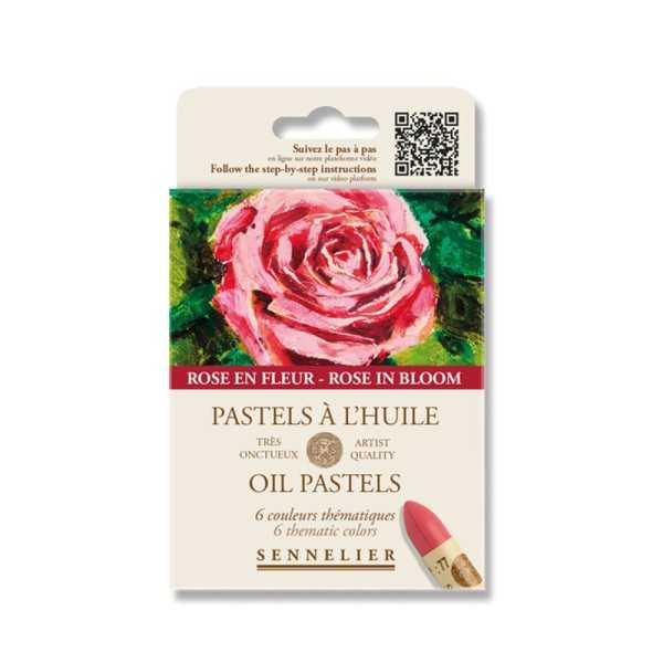 Set Pastel al Oleo SENNELIER 6 Colores "Rosa en Flor"