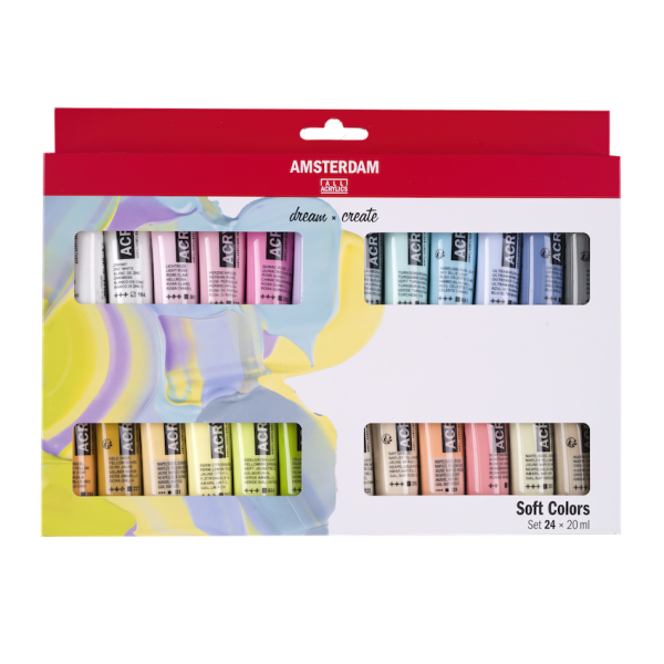 Amsterdam Standard Series Set Acrílicos Colores Suaves 24 x 20 ml