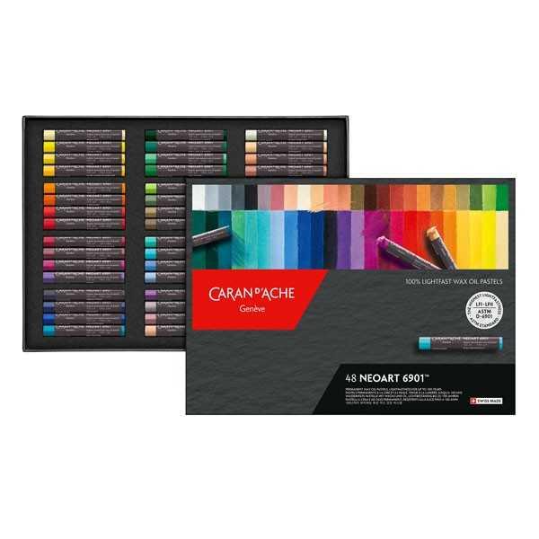 Caran d’Ache Neoart™ 6901 – Set Completo de 48 Pasteles Profesionales al Óleo y Cera