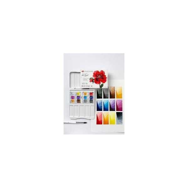 Acuarela White Nights Set ATLAS BOTANICAL caja acuarela 12 godets