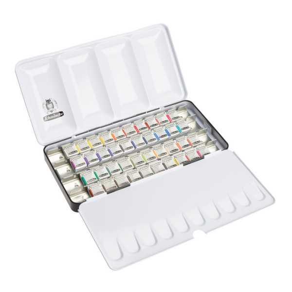 Schmincke AKADEMIE Caja Metálica Gama Completa 40 medias pastillas