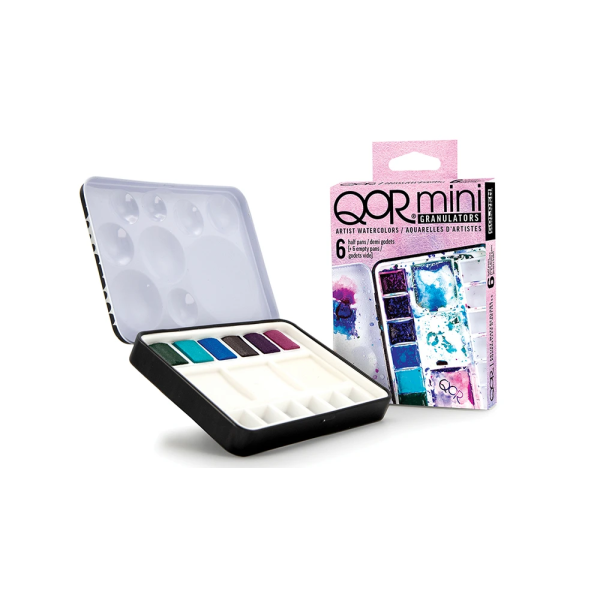 QoR Granulators Half Pan Set – Set Acuarela Media Pastilla Efectos Granulados