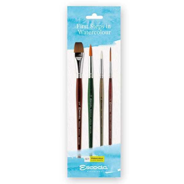 Escoda First Steps in Watercolour Set – 4 Pinceles Acuarela Serie 8721