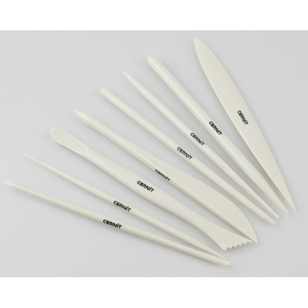 Cernit Kit de 8 Herramientas Blancas – Set Multifunción para Arcilla Polimérica