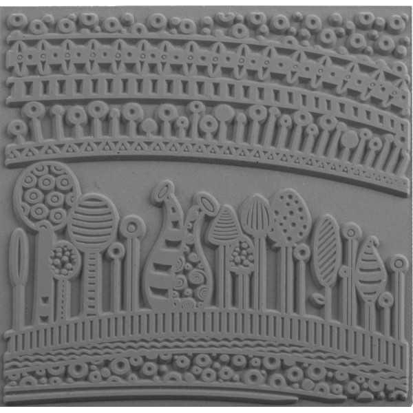 Cernit Placa de Textura 9x9 cm HARMONY – Sello Flexible para Arcilla