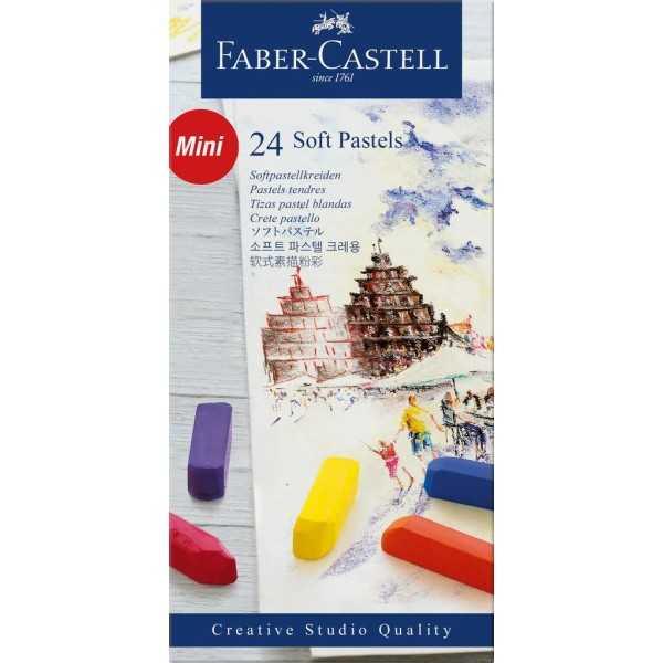 Faber-Castell Estuche con 24 Pasteles Blandos Mini