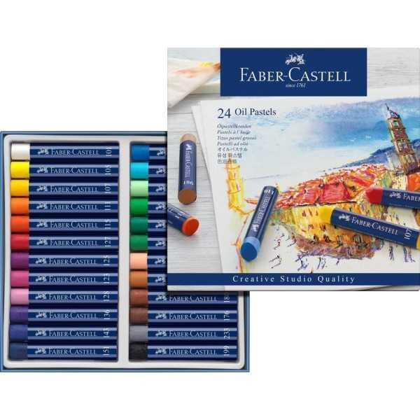 Estuche de 24 Pasteles Grasos Faber Castell
