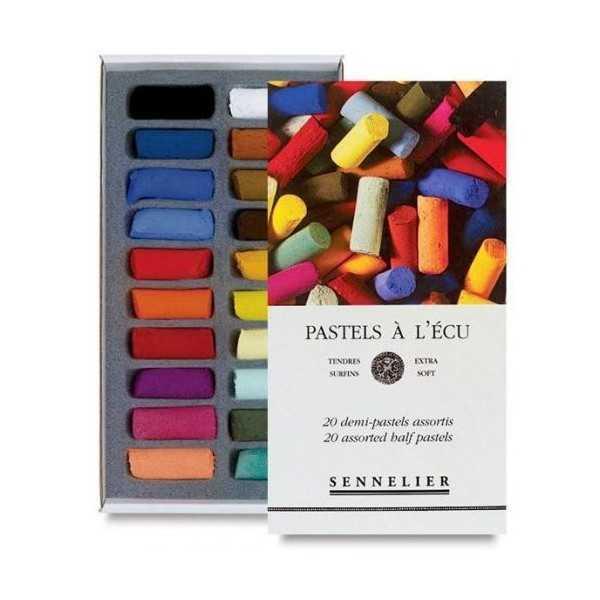 Caja PASTELES SENNELIER. 20 medios colores