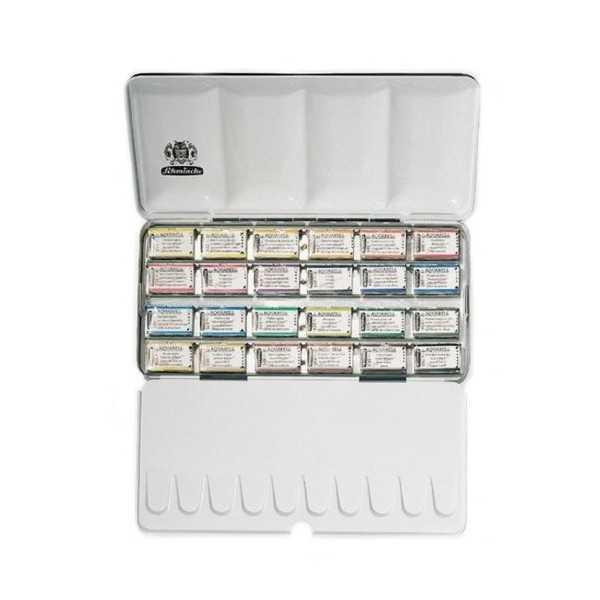 Caja metálica de 24 x 1/1 godets Acuarela HORADAM Schmincke