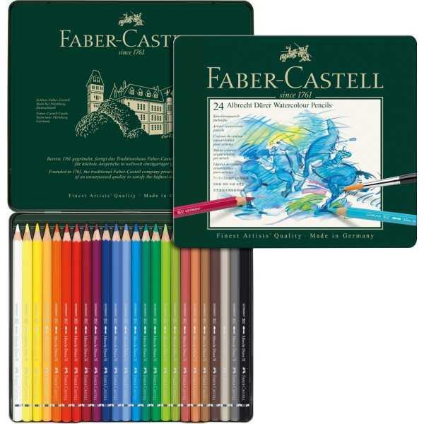 Faber Castell Estuche de metal con 24 lápices acuarelables Albrecht Dürer