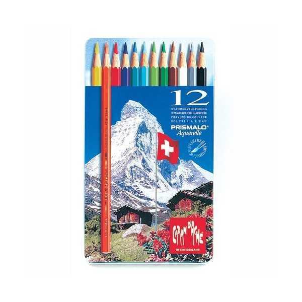 Caran d’Ache Prismalo Aquarelle Caja de 12 Lápices de Colores Acuarelables