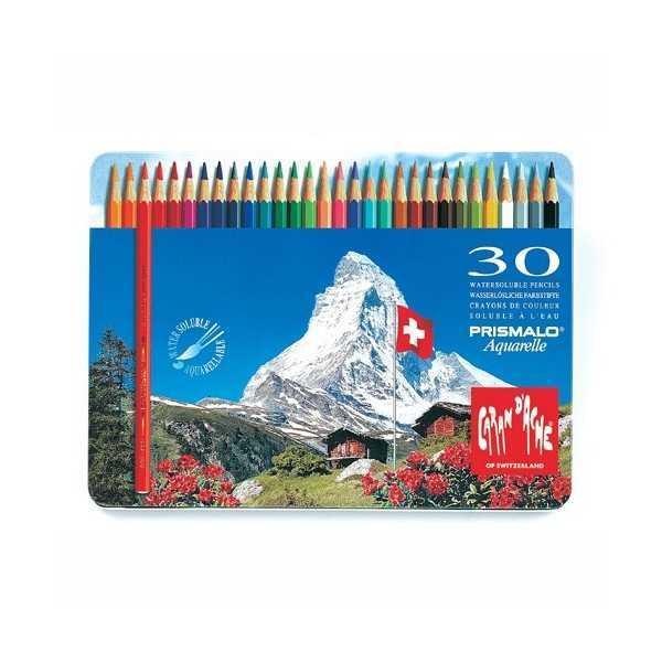 Caran d’Ache Prismalo Aquarelle Caja de 30 Lápices de Colores Acuarelables
