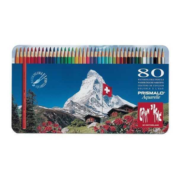 Caran d’Ache Prismalo Aquarelle Caja de 80 Lápices de Colores Acuarelables