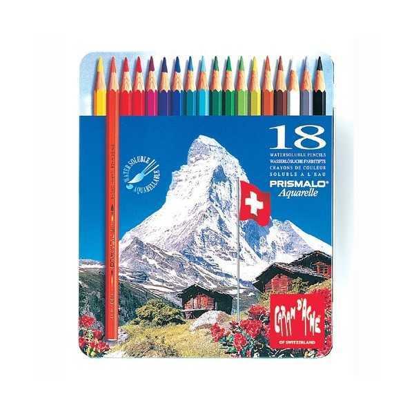 Caran d’Ache Prismalo Aquarelle Caja de 18 Lápices de Colores Acuarelables