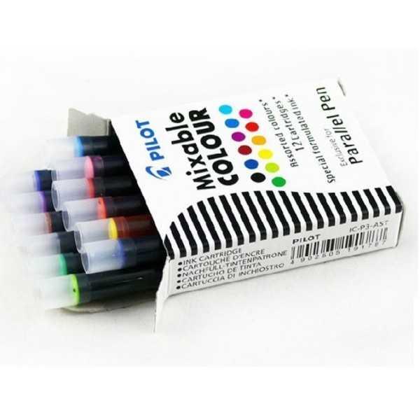 Recambio 12 Cartuchos de Colores Surtidos Pilot Parallel