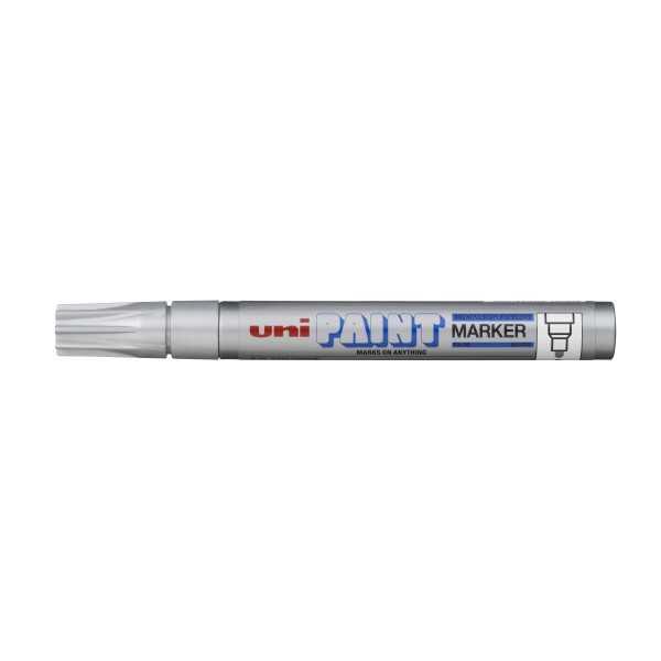 Rotulador Uni Paint Plata. Base de Aceite
