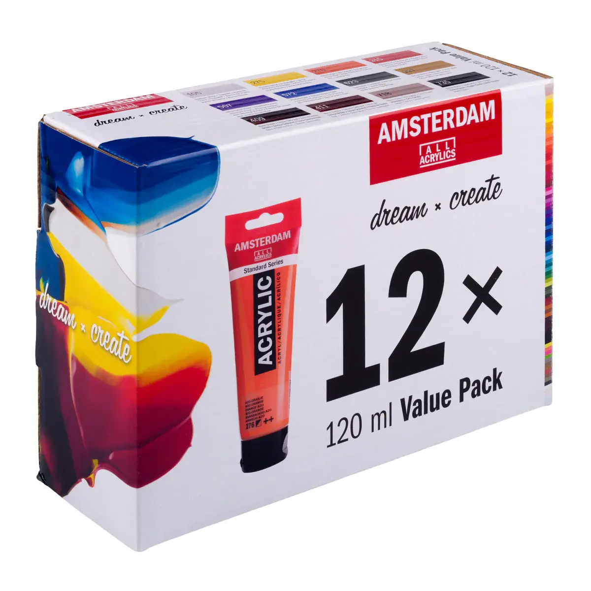 Pack económico de pinturas acrílicas Standard Series | 12 x 120 ml