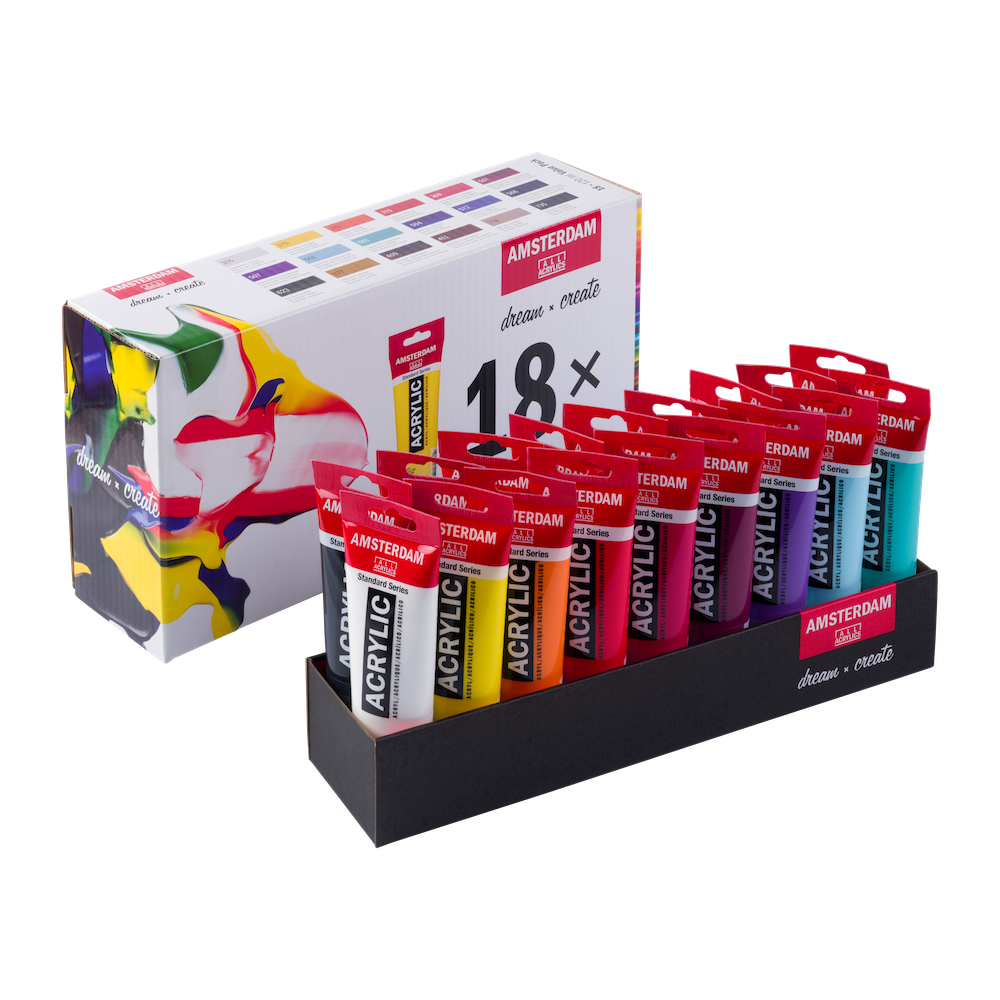 Amsterdam Standard Series Set de Pintura Acrílica Value Pack 18 x 120 ml