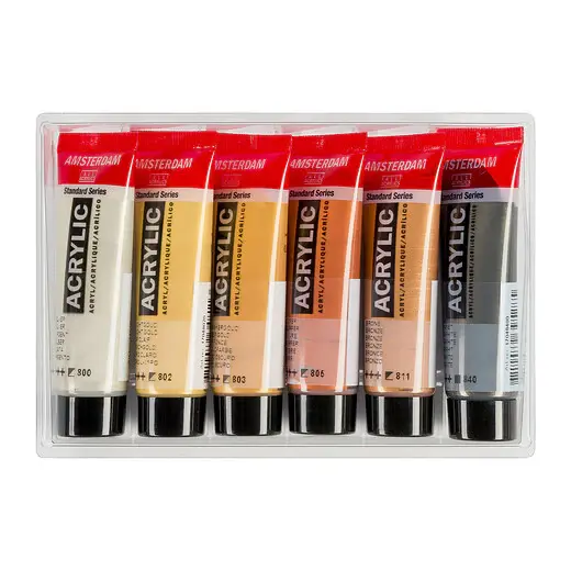 Amsterdam Standard Series set de acrílicos metálicos | 6 x 20 ml