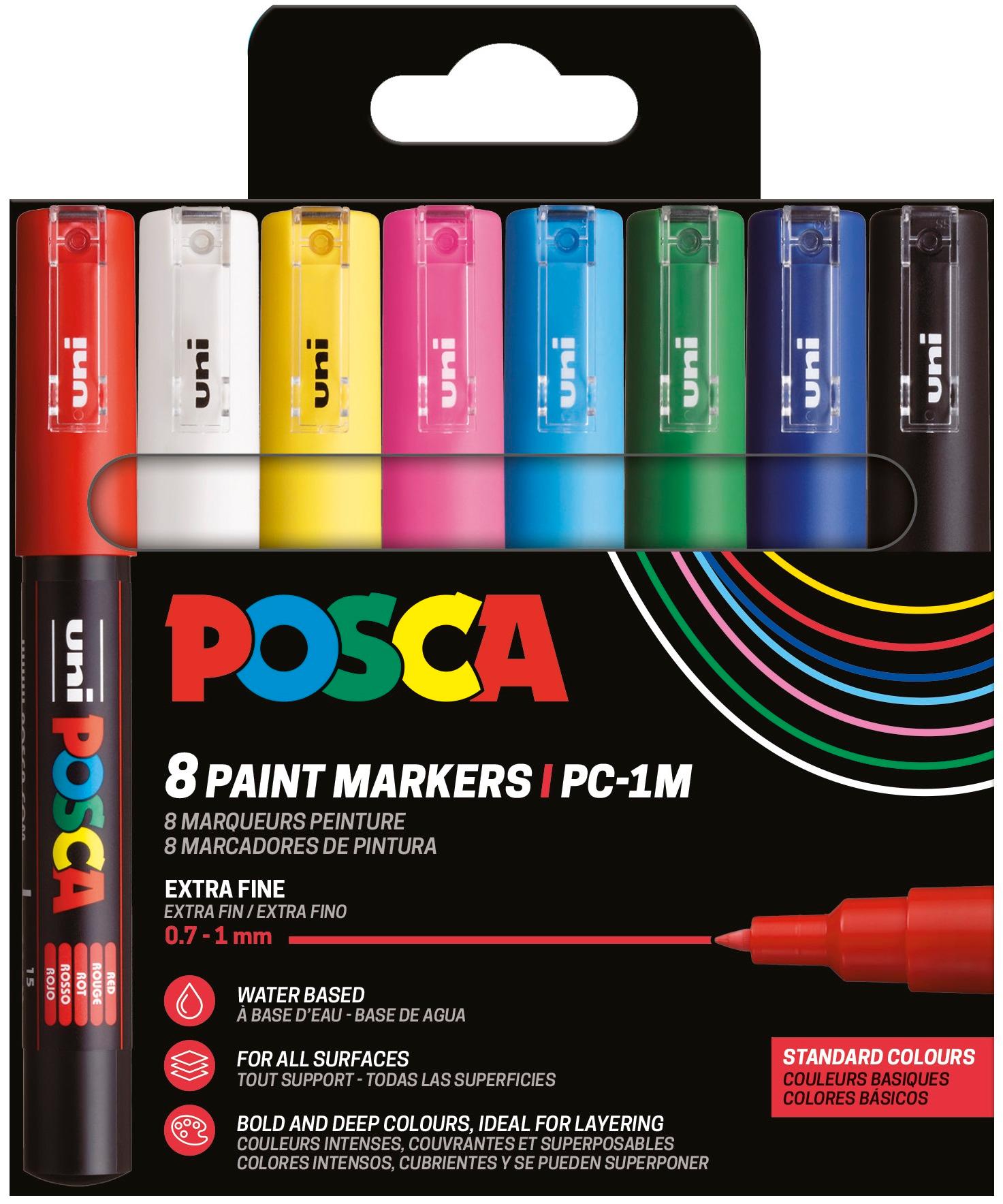 POSCA Set PC-1M Basic 8 rotuladores 0,7-1 mm