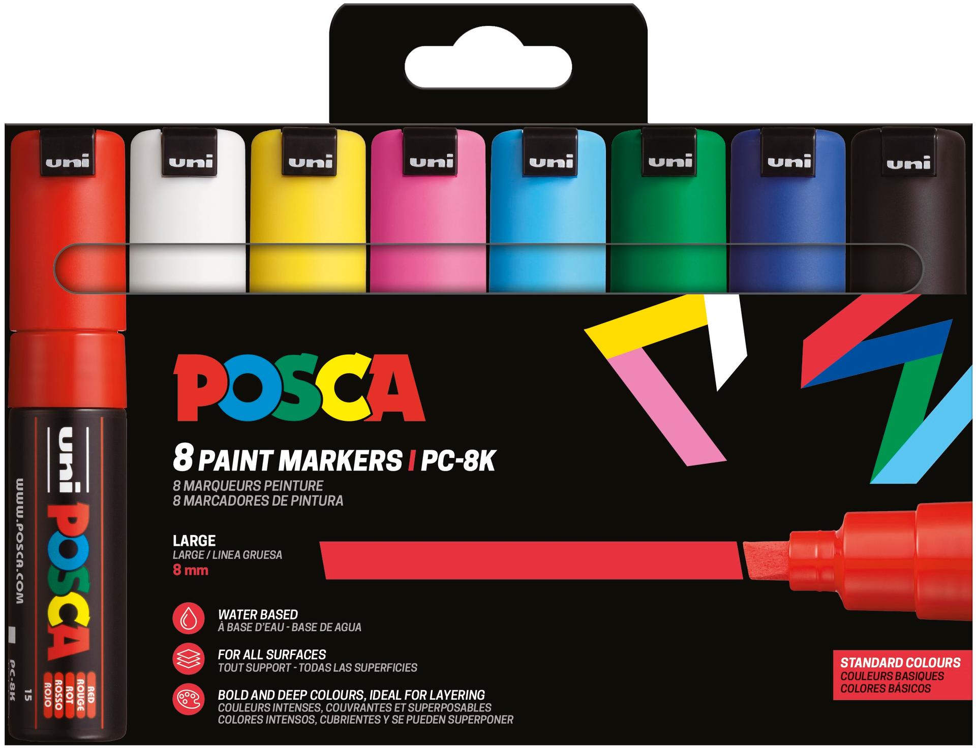 POSCA Set PC-8K Basic 8 rotuladores 8 mm