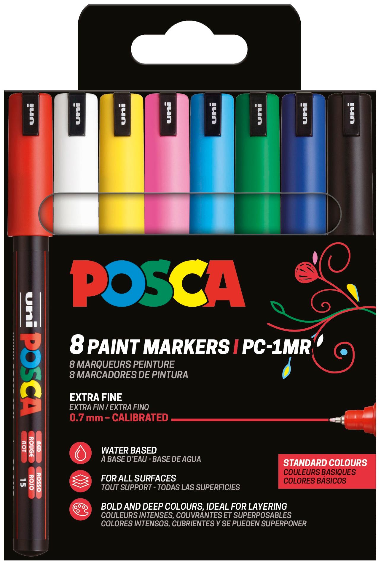 POSCA Set PC-1MR Basic 8 rotuladores 0,7 mm