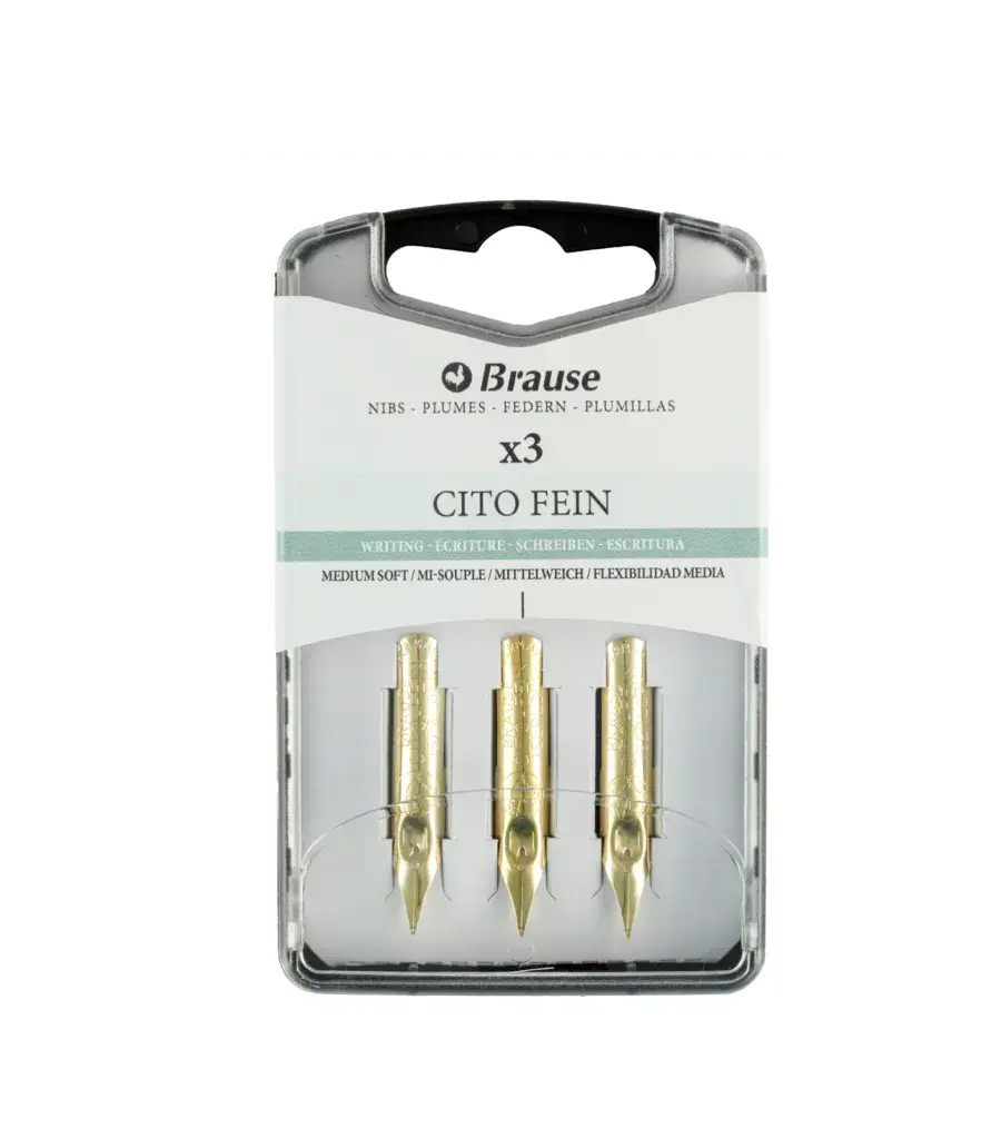 Brause Cito Fein Plumillas de Escritura para Portaplumas Pack 3
