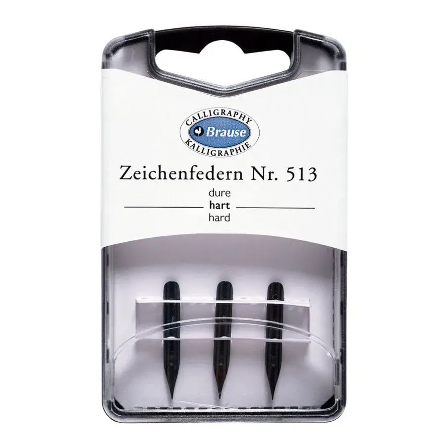 Brause Plumillas de Dibujo Rígidas para Portaplumas Pack 3