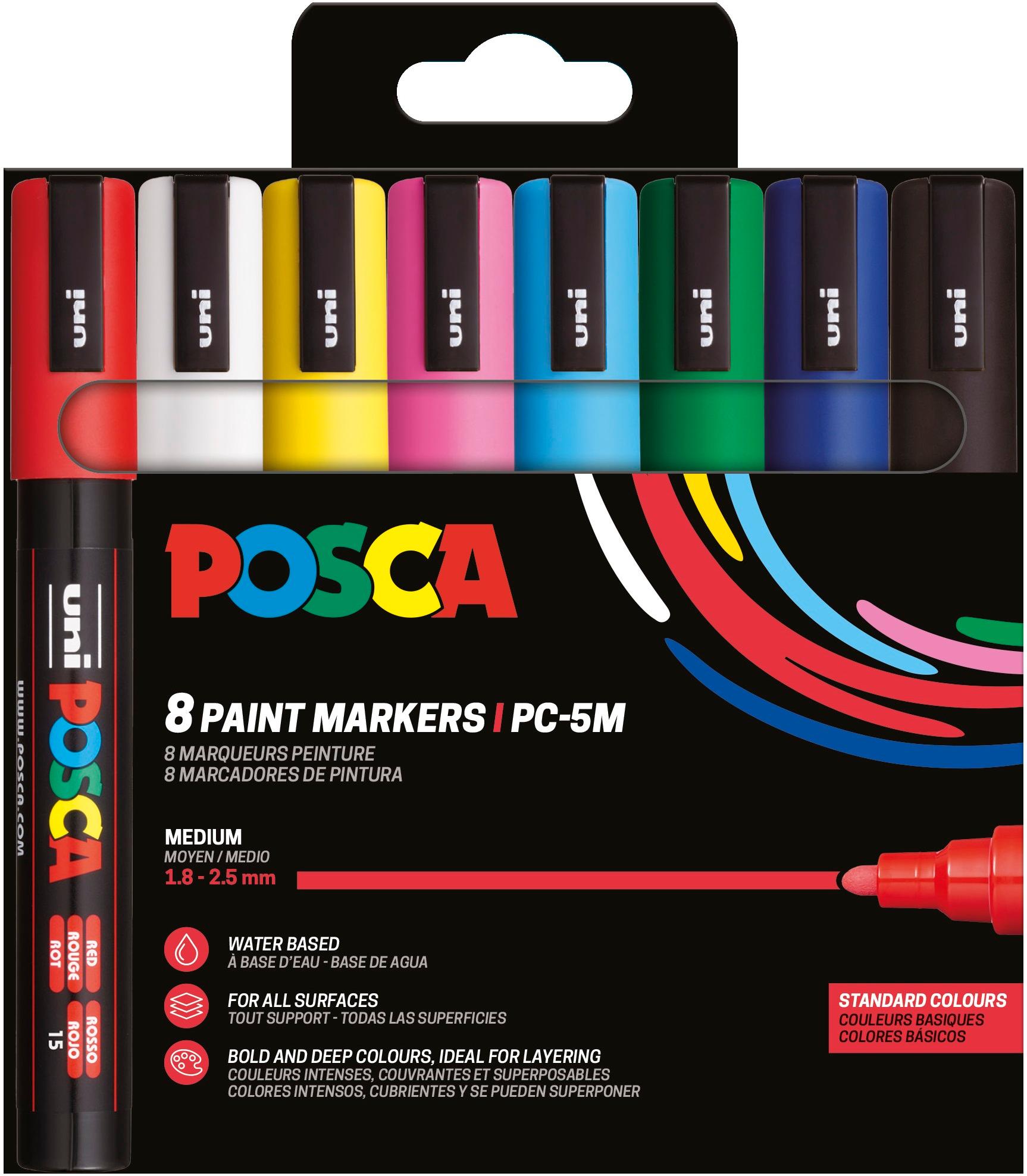 POSCA Set PC-5M Basic 8 rotuladores 1,8-2,5 mm